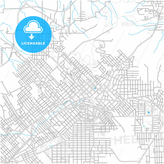 Criciuma, Brazil, city map with high quality roads.