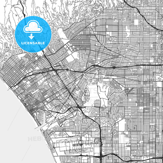 Culver City, California - Area Map - Light