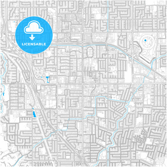 Cupertino, California, United States, city map with high quality roads.