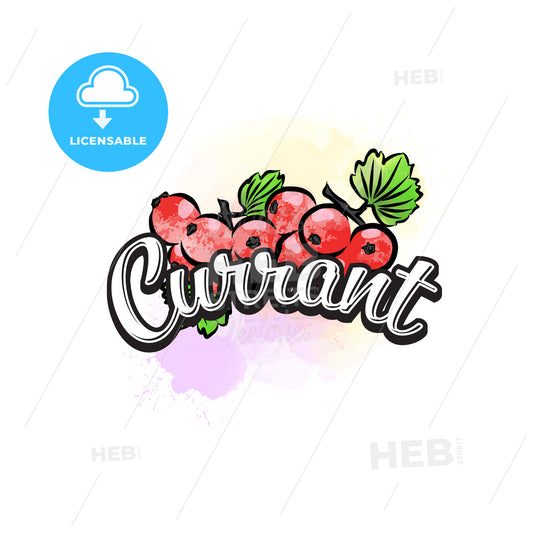 Currant colorful label sign – instant download