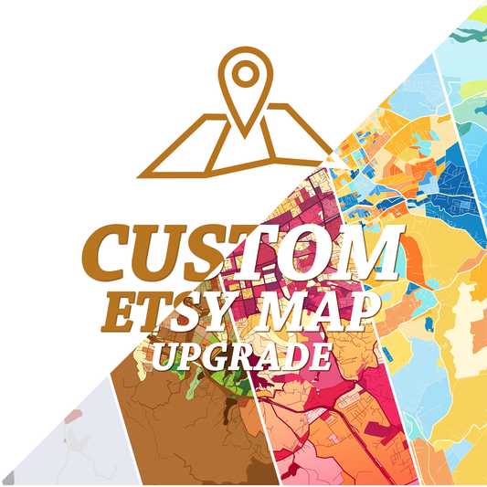 Custom upgrade of our Etsy shop maps (etsy.com/shop/HEBSTREIT)