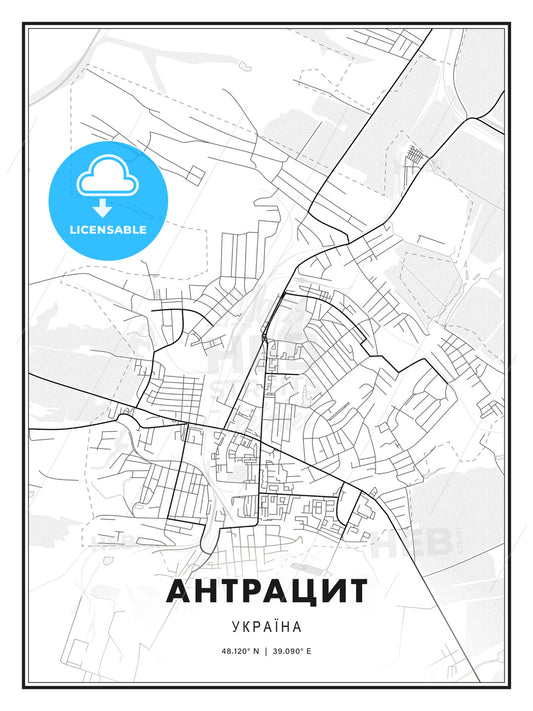 АНТРАЦИТ / Antratsyt, Ukraine, Modern Print Template in Various Formats - HEBSTREITS Sketches