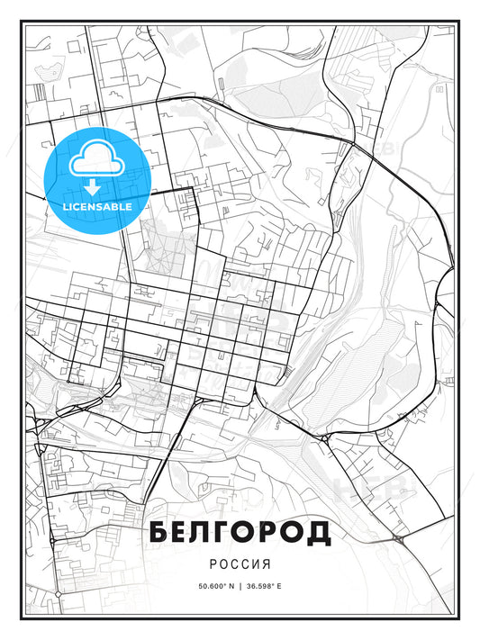 БЕЛГОРОД / Belgorod, Russia, Modern Print Template in Various Formats - HEBSTREITS Sketches