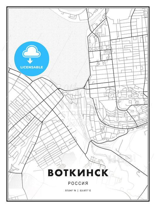 ВОТКИНСК / Votkinsk, Russia, Modern Print Template in Various Formats - HEBSTREITS Sketches