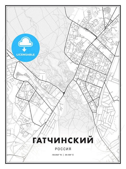 ГАТЧИНСКИЙ / Gatchina, Russia, Modern Print Template in Various Formats - HEBSTREITS Sketches