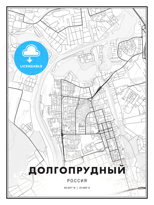ДОЛГОПРУДНЫЙ / Dolgoprudny, Russia, Modern Print Template in Various Formats - HEBSTREITS Sketches