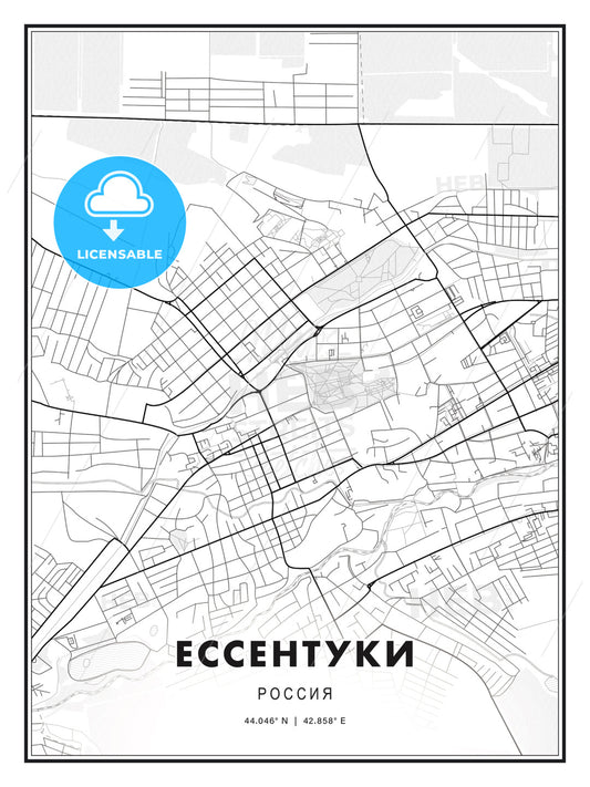 ЕССЕНТУКИ / Yessentuki, Russia, Modern Print Template in Various Formats - HEBSTREITS Sketches