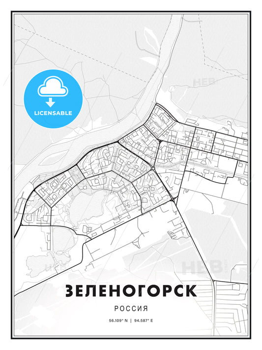 ЗЕЛЕНОГОРСК / Zelenogorsk, Russia, Modern Print Template in Various Formats - HEBSTREITS Sketches