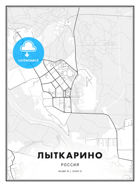 ЛЫТКАРИНО / Lytkarino, Russia, Modern Print Template in Various Formats - HEBSTREITS Sketches