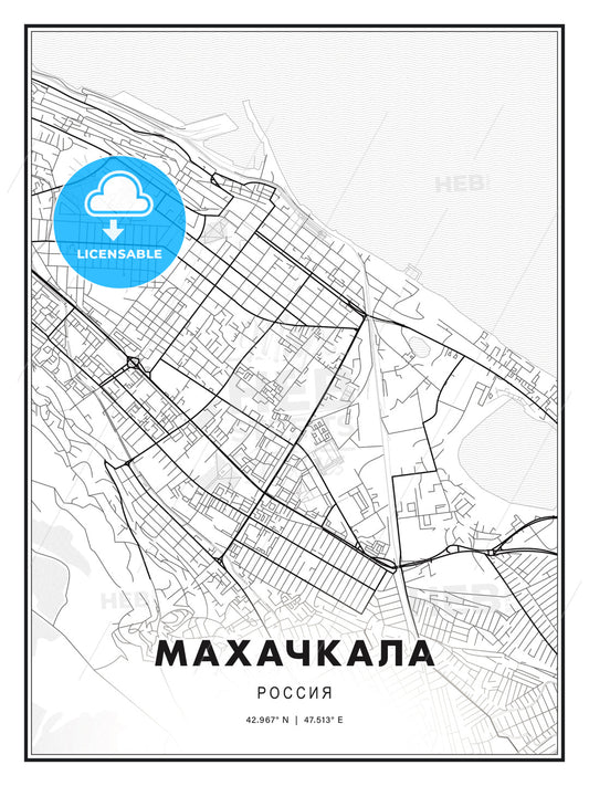 МАХАЧКАЛА / Makhachkala, Russia, Modern Print Template in Various Formats - HEBSTREITS Sketches