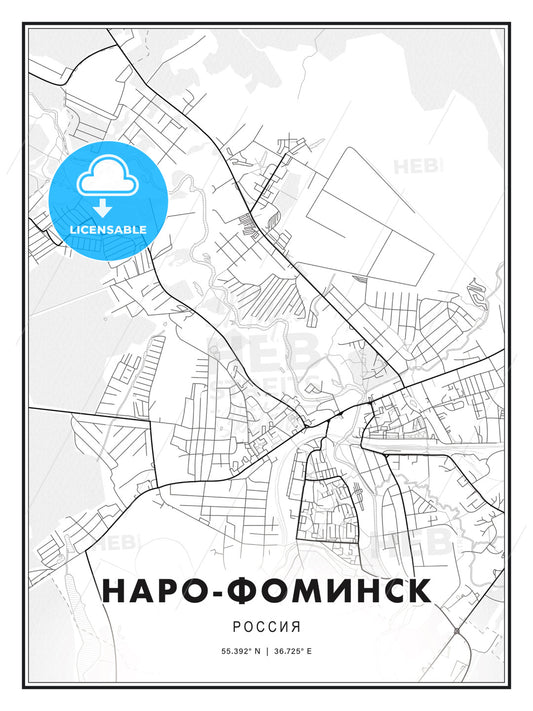 НАРО-ФОМИНСК / Naro-Fominsk, Russia, Modern Print Template in Various Formats - HEBSTREITS Sketches
