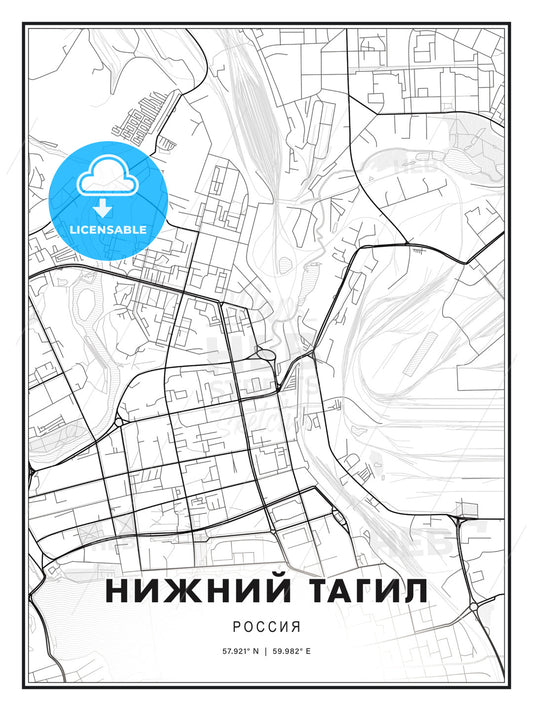 НИЖНИЙ ТАГИЛ / Nizhny Tagil, Russia, Modern Print Template in Various Formats - HEBSTREITS Sketches