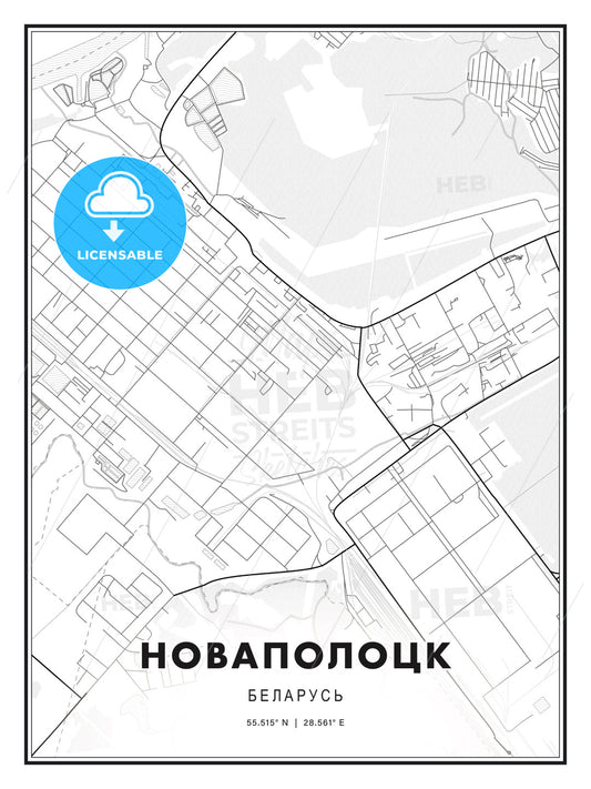 НОВАПОЛОЦК / Novopolotsk, Belarus, Modern Print Template in Various Formats - HEBSTREITS Sketches