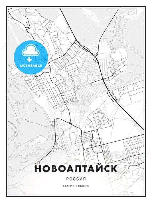 НОВОАЛТАЙСК / Novoaltaysk, Russia, Modern Print Template in Various Formats - HEBSTREITS Sketches