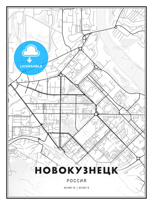 НОВОКУЗНЕЦК / Novokuznetsk, Russia, Modern Print Template in Various Formats - HEBSTREITS Sketches