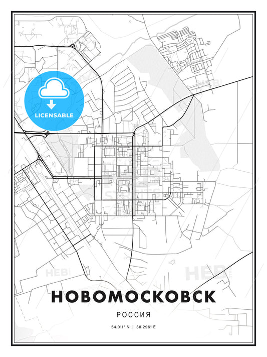 НОВОМОСКОВСК / Novomoskovsk, Russia, Modern Print Template in Various Formats - HEBSTREITS Sketches