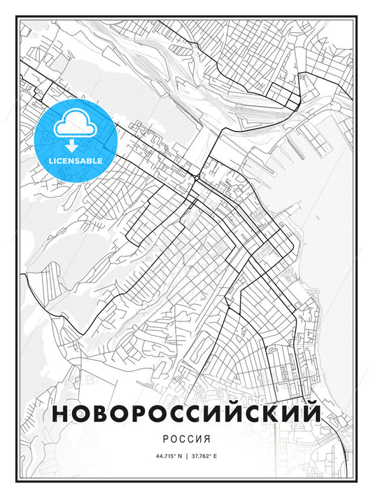 НОВОРОССИЙСКИЙ / Novorossiysk, Russia, Modern Print Template in Various Formats - HEBSTREITS Sketches