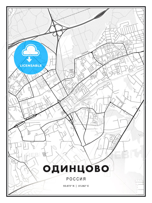 ОДИНЦОВО / Odintsovo, Russia, Modern Print Template in Various Formats - HEBSTREITS Sketches