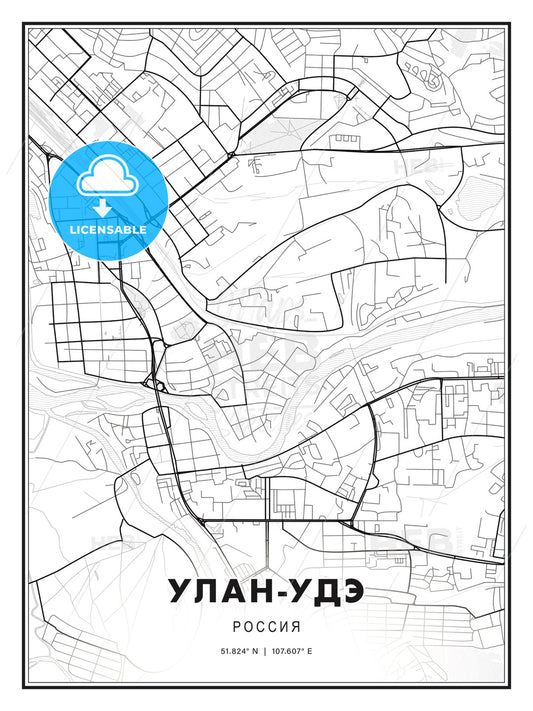 УЛАН-УДЭ / Ulan-Ude, Russia, Modern Print Template in Various Formats - HEBSTREITS Sketches