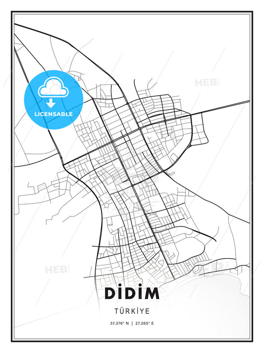 DİDİM / Didim, Turkey, Modern Print Template in Various Formats - HEBSTREITS Sketches