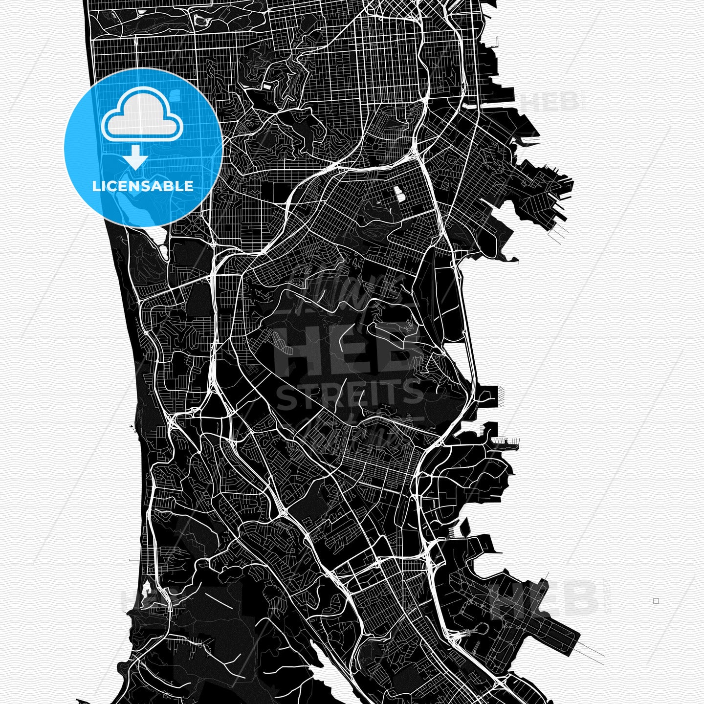 Daly City, California, United States, PDF map