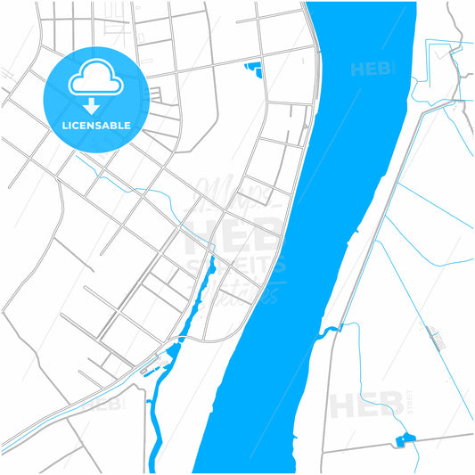 Dandong, Liaoning, China, city map with high quality roads.