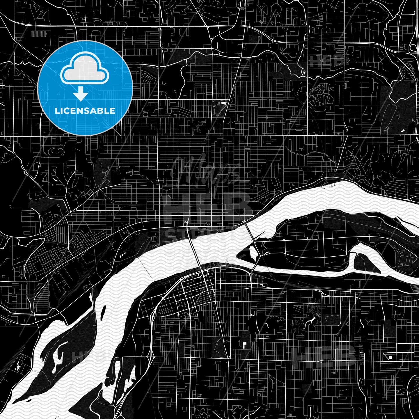 Davenport, Iowa, United States, PDF map