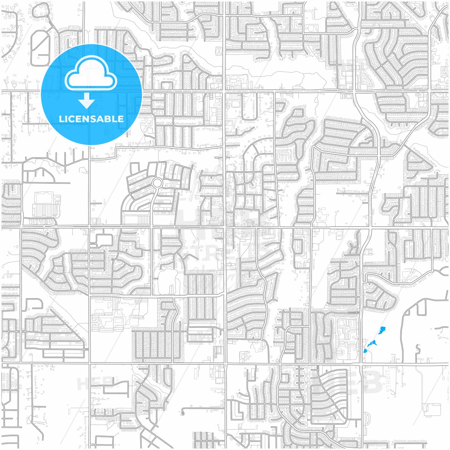 DeSoto, Texas, United States, city map with high quality roads.