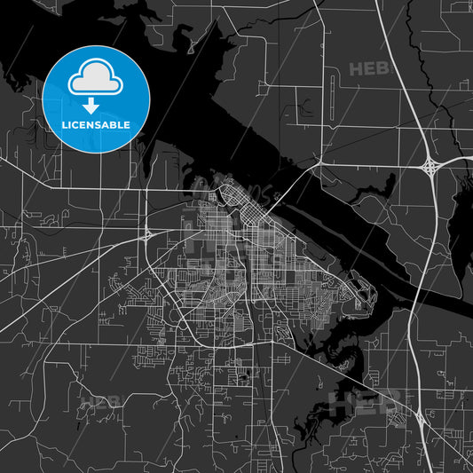 Decatur, Alabama - Area Map - Dark