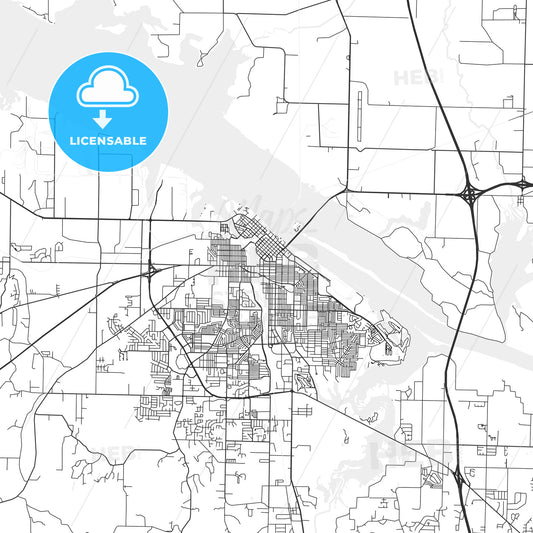 Decatur, Alabama - Area Map - Light