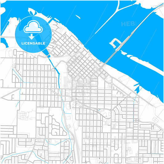 Decatur, Alabama, United States, city map with high quality roads.