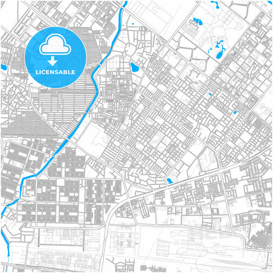 Delhi, Delhi, India, city map with high quality roads.