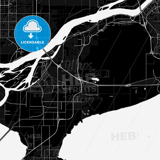 Delta, Canada PDF map