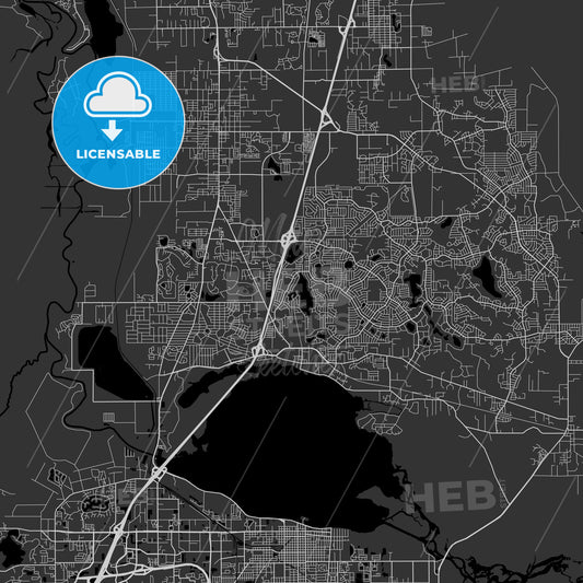 Deltona, Florida - Area Map - Dark