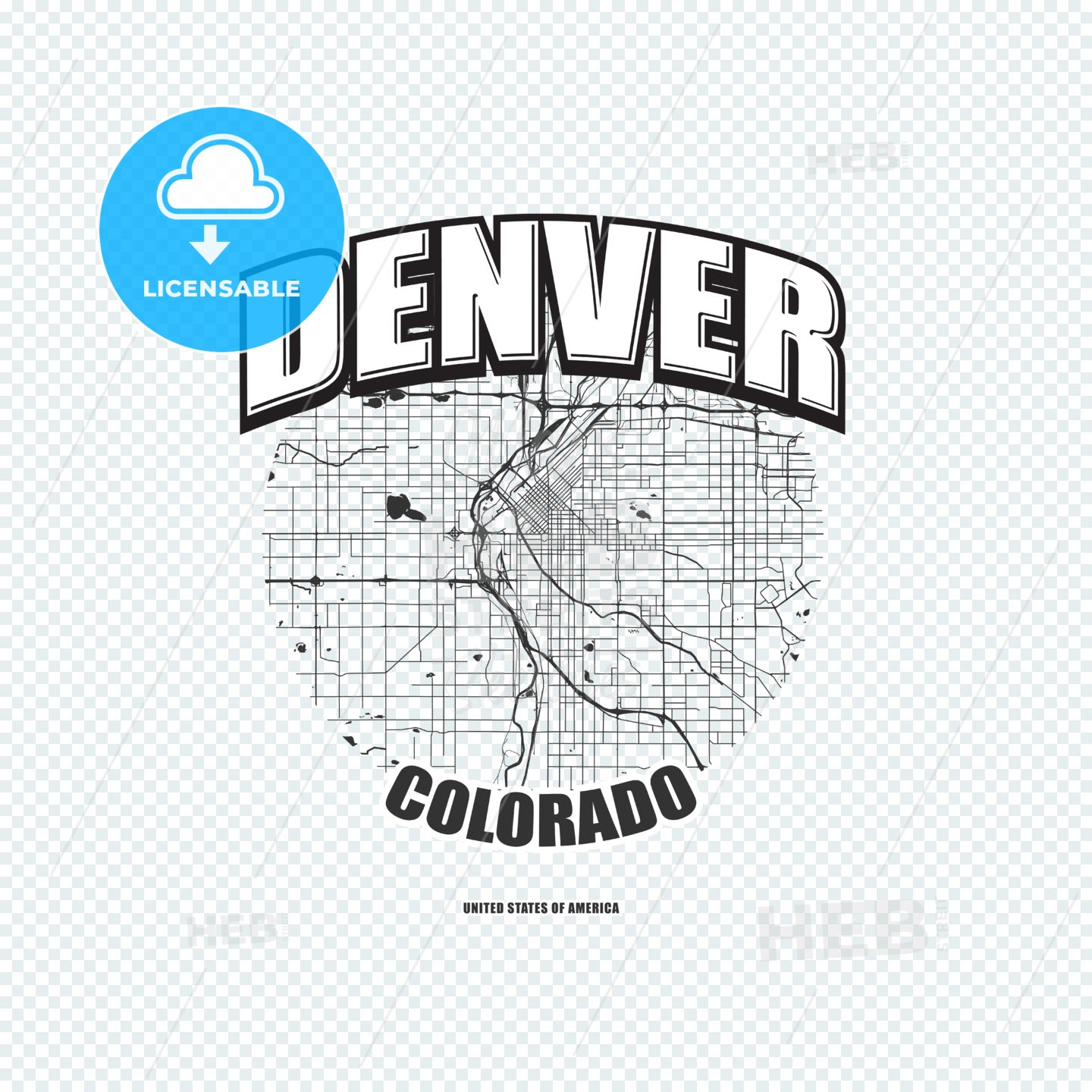 Denver, Colorado, logo artwork – instant download