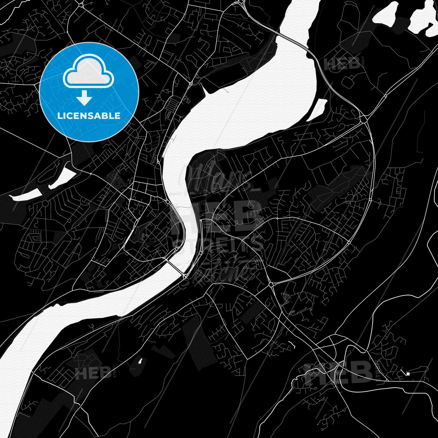 Derry, Northern Ireland PDF map