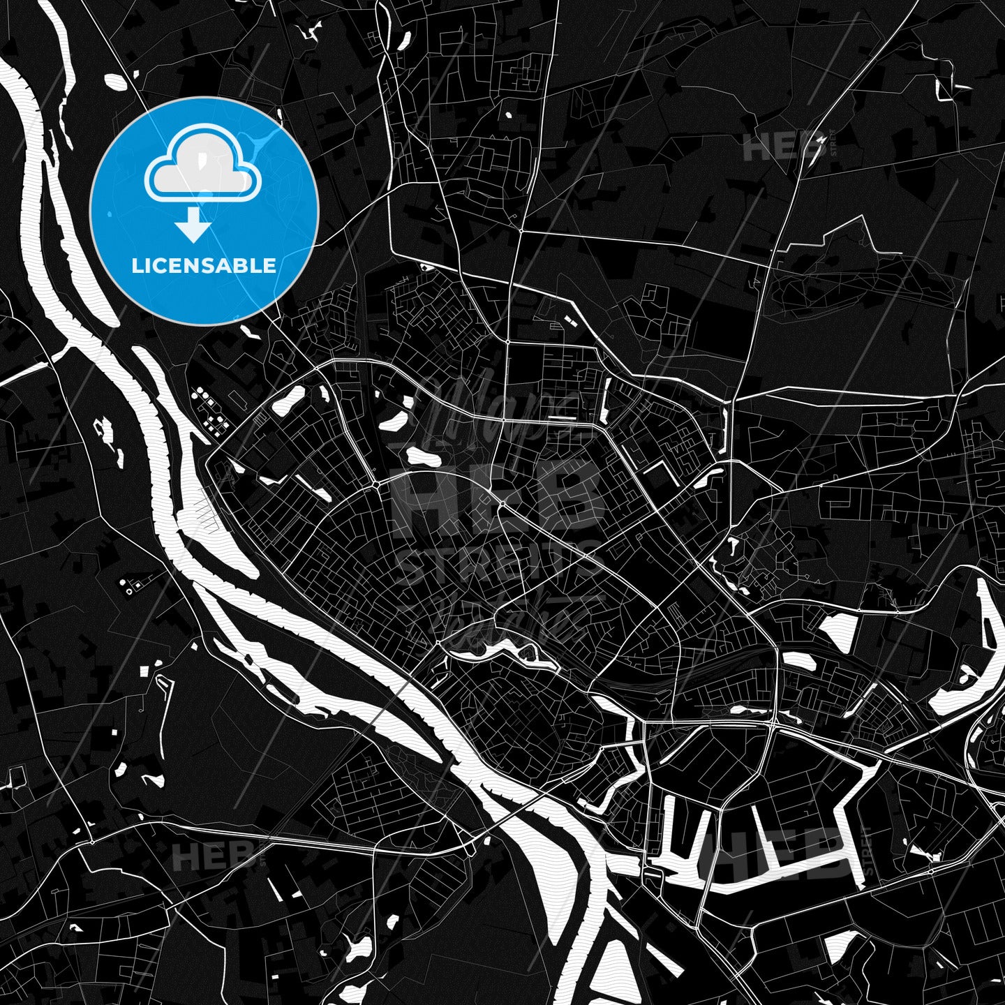 Deventer, Netherlands PDF map