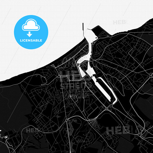 Dieppe, France PDF map
