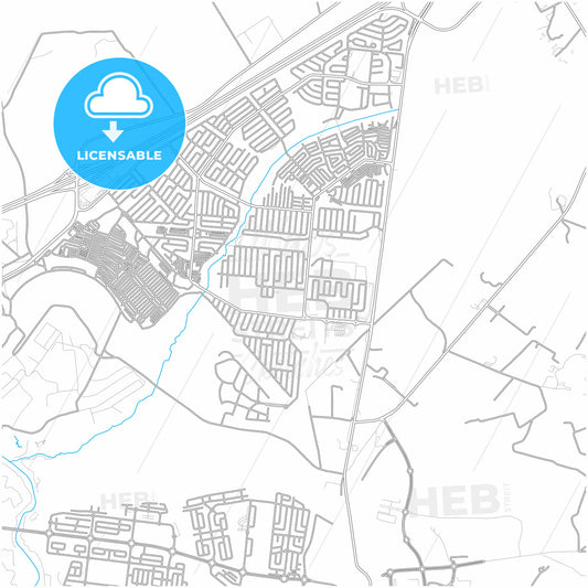 Diepsloot, South Africa, city map with high quality roads.