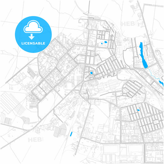 Dimitrovgrad, Ulyanovsk Oblast, Russia, city map with high quality roads.