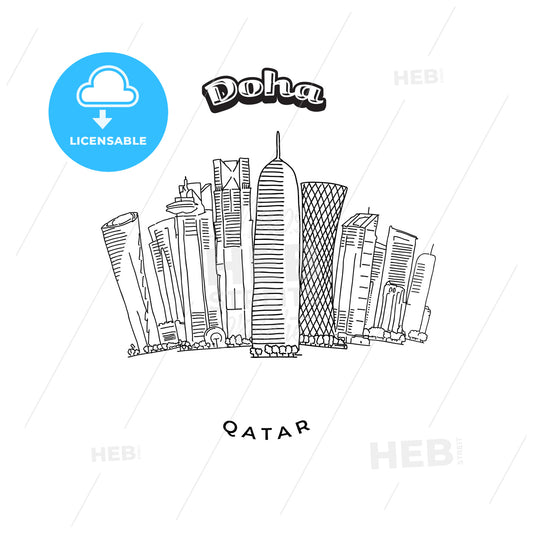 Doha Towers Skyline – instant download
