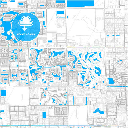 Doral, Florida, United States, city map with high quality roads.