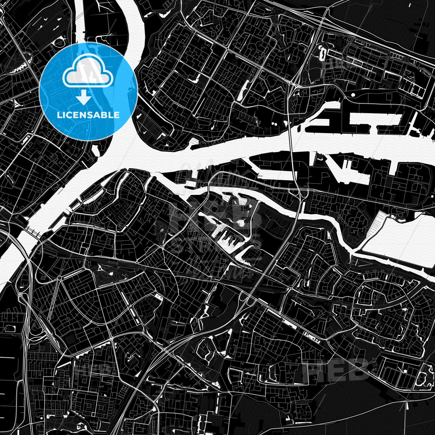 Dordrecht, Netherlands PDF map