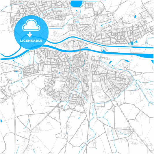 Dorsten, North Rhine-Westphalia, Germany, city map with high quality roads.