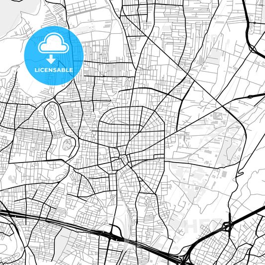 Downtown map of Acharnes, Greece