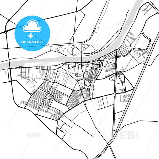Downtown map of Al Mansurah, Egypt