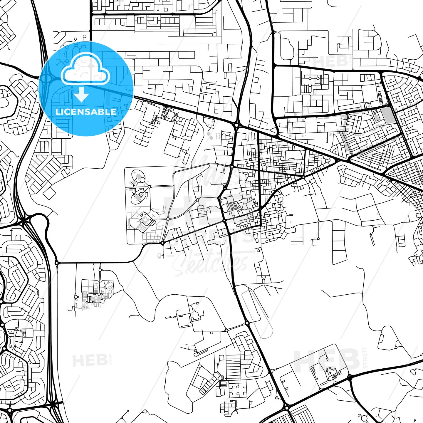 Downtown map of Ar Rifā‘, Southern Governorate, Bahrain