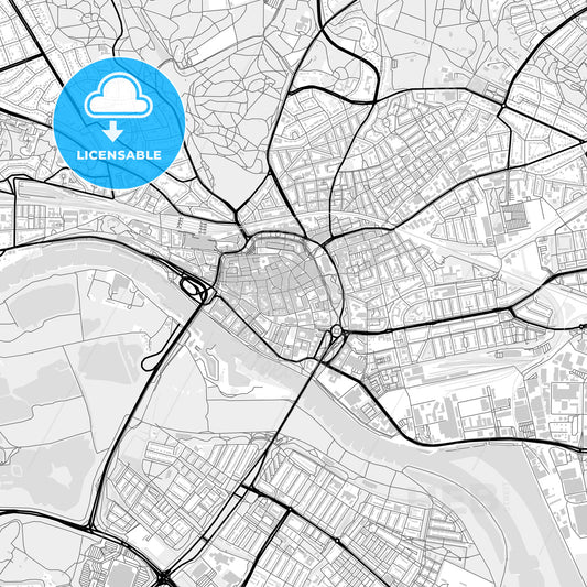 Downtown map of Arnhem, Netherlands