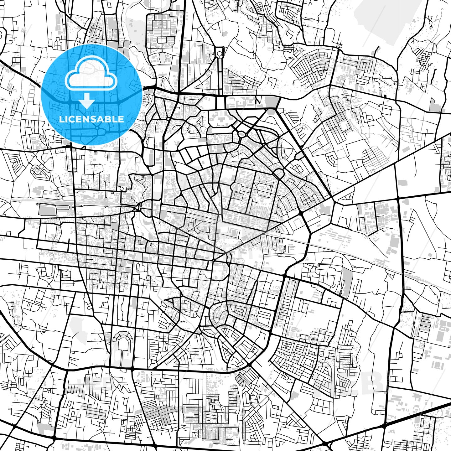 Downtown Map Of Bandung, West Java, Indonesia – HEBSTREITS