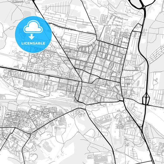 Downtown map of Bytom, Poland